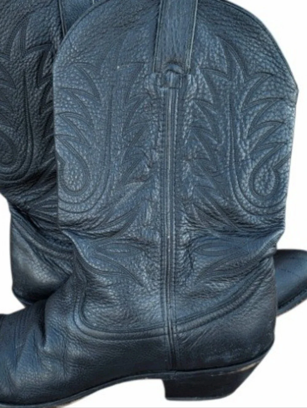 Durango Black Leather Pull On Cowboy Western Ranch Horse Riding Barn Boot Men 10